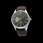 ORIENT STAR: Mechanical Classic Watch, Leather Strap - 40.4mm (RE-AT0202E)